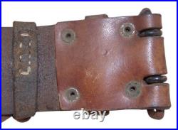Ceinturon cuir 1903/14 riveté avec plaques d'identité identifiées 74/5ème RI WW1