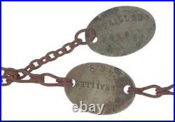 Ceinturon cuir 1903/14 riveté avec plaques d'identité identifiées 74/5ème RI WW1