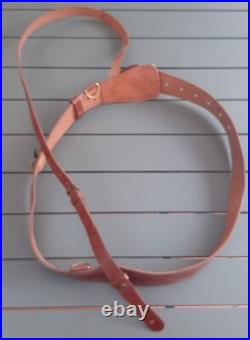 Ceinturon cuir XXL porte sabre Mle 1918 Baudrier Officier Français ORIGINAL SUP