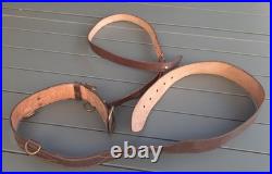 Ceinturon cuir XXXL porte sabre Mle 1918 Baudrier Officier Français ORIGINAL SUP