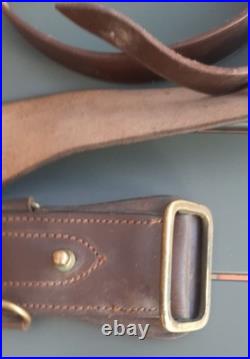 Ceinturon cuir XXXL porte sabre Mle 1918 Baudrier Officier Français ORIGINAL SUP