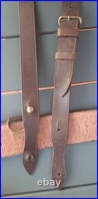 Ceinturon cuir XXXL porte sabre Mle 1918 Baudrier Officier Français ORIGINAL SUP