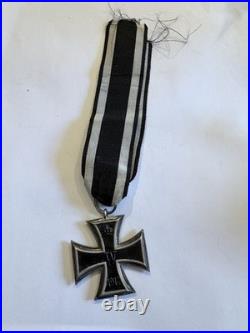 Croix de Fer 2e Classe 1914 WW1 Originale + Ruban Eisernes Kreuz EK2