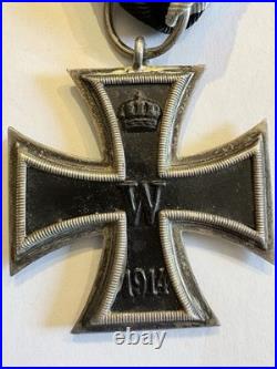 Croix de Fer 2e Classe 1914 WW1 Originale + Ruban Eisernes Kreuz EK2