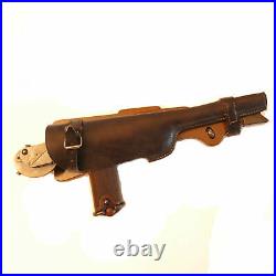 Crosse bois avec étui cuir Borchardt 1893 German C96 Mauser Luger sniper