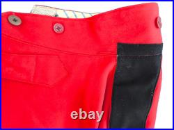 Culotte général inf dragon cuir T47 cm garance bandes noires 7cm 1900 ww1 1914