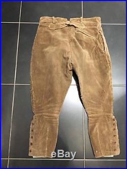 Culotte pantalon modèle 1914 ersatz de fortune velours daté 1915 Poilu tranchée