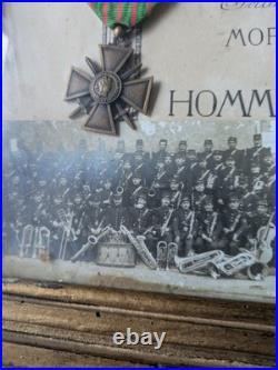 Diplôme Mort pour la France 1915 Croix de Guerre Photos Poilu 15e RI WW1