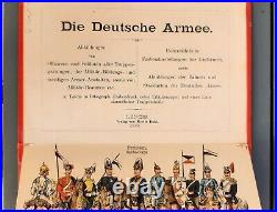 Doc livre Allemand Deutsche Armee Abbildungen farbentafeln uniformirung Casque
