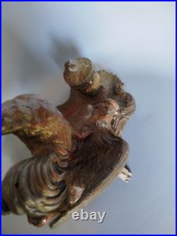 Double Encrier Patriotique Coq Terrassant aigle Guerre WW1 signé Auguste Bossu