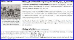 Douille d'obus année 1906 de canon Ordnance QF 18 pounder méga rare cal. 84mm