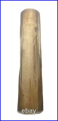 Douille d'obus gravée Meknès 1913 Maroc Trench Art colonial décor Tournant