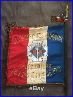 Drapeau Croix de Feu VN section de Chateau Thierry ligue politique