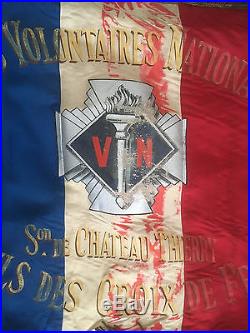 Drapeau Croix de Feu VN section de Chateau Thierry ligue politique