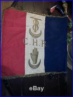 Drapeau poilu premiere guerre mondiale armee d afrique 14 18 casque
