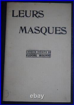 EUDORE MISONNE LEURS MASQUES 1916 1917 16 Impressions Signés