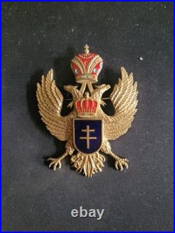 Emblème héraldique très spécial insigne austro hongrois authentique 1880/1918