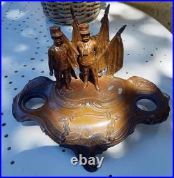 Encrier patriotique 1919 signé Brossy