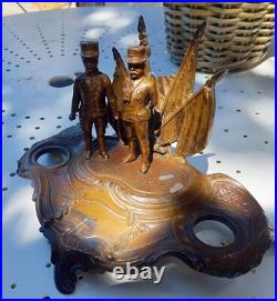 Encrier patriotique 1919 signé Brossy