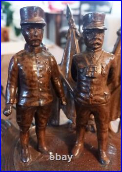 Encrier patriotique 1919 signé Brossy