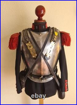 Ensemble Cuirassier Français XIXe Tunique Cuirasse, Équipement, Gourde, Jumelles