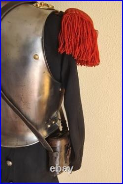 Ensemble Cuirassier Français XIXe Tunique Cuirasse, Équipement, Gourde, Jumelles