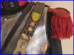 Ensemble Cuirassier Français XIXe Tunique Cuirasse, Équipement, Gourde, Jumelles