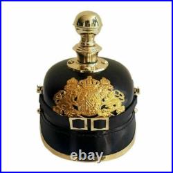 Ensemble De 2 Pcs WW2 Allemand Pickelhaube Cuir Officer Casque WW1 Casque