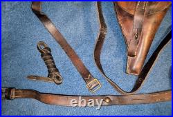 Étui cuir revolver 1892 simplifié ceinture spéciale dragonne poilu ww1 1914 1918