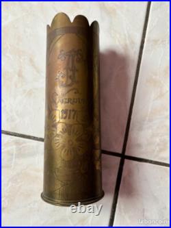 Etui d'obus 1ère guerre mondiale en laiton