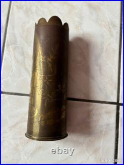 Etui d'obus 1ère guerre mondiale en laiton