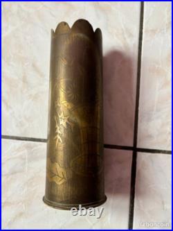 Etui d'obus 1ère guerre mondiale en laiton
