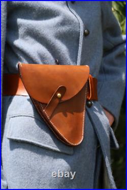 Etui en cuir de pistolet automatique Ruby modèle 1916 reproduction