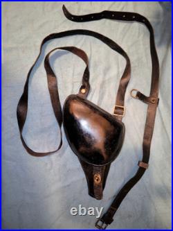 Étui jambon 1873 nominatif cuir noir ceinture spéciale modifiée off ww1 1914