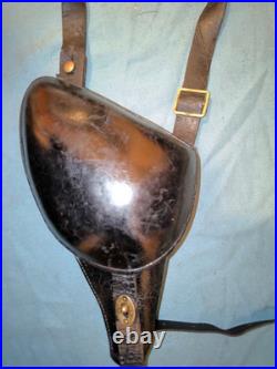 Étui jambon 1873 nominatif cuir noir ceinture spéciale modifiée off ww1 1914