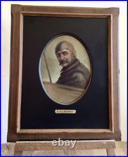 FRANCE AÉRONAUTIQUE 1914 1918 LOUIS BLERIOT Peinture Sur Bois Toile Signée