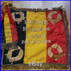 Fanion drapeau Sarthe Auvours Armee Belge Poilu 1915 Casque verdun