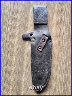 Fourreau seul cuir fauve pour couteau chantier de la jeunesse France 1940 WW2