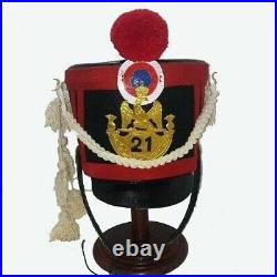 Français Napoléonienne Shako Casque Avec Red Plume, Shako