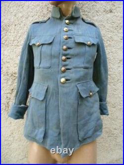 France 14-18 Veste Officier Bleu-horizon / Capitaine 1914-1918 Ww1 Jacket