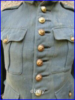 France 14-18 Veste Officier Bleu-horizon / Capitaine 1914-1918 Ww1 Jacket