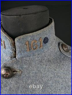 France Vareuse Sous-officier Adjudant 1 Cie 161 RI Infanterie Mod 14 Ww1 Poilu
