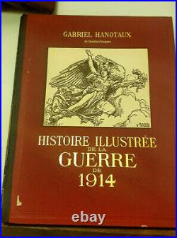 G. Hanotaux série complète 17 vol. Histoire illustrée de la Guerre de 1914