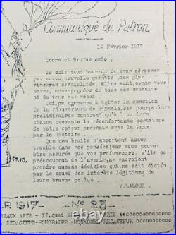 Gazette Laloux Rare Journal des Poilus 1917 Comité Américain École Beaux Art WW1