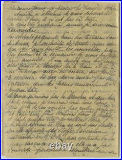 Guerre 1914-18. Lettre écrite sur la toile d'un avion allemand descendu à Arrans