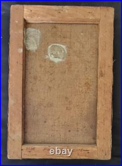 Guerre 1916 h/toile Poste observation Anglais dans les Flandres Militaire signé