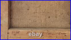 Guerre 1916 h/toile Poste observation Anglais dans les Flandres Militaire signé