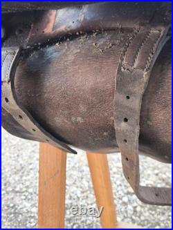 Harnachement 1874 superbe selle 6 rivets datée 1915 cuir fauve cavalerie ww1