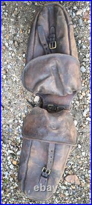 Harnachement sacoches avec courroie de pommeau selle d'officier cavalerie ww1