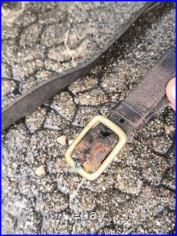 Harnachement tête 1874 bride filet licol longe cuir fauve officier cavalerie ww1